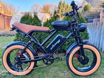 Výkonný štýlový mestský fat ebike 20x4.0",2x1000W,25Ah,50km