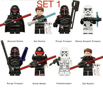 Rôzne figúrky Star Wars 4 (8ks) - typ lego - nové