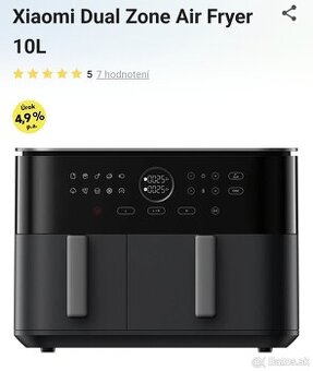 Teplovzdušná fritéza Xiaomi Dual Zone Air Fryer 10L
