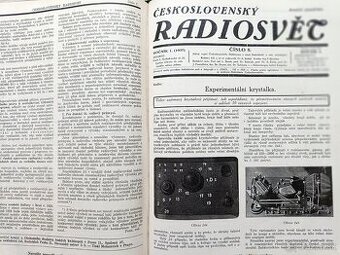 Časopisy ČESKOSLOVENSKÝ RADIOSVĚT, 1. ročník, rok 1927