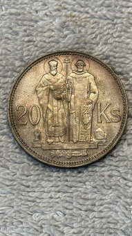 Stříbrná mince Slovensko 20 Ks 1941 (Ag 500, 15g)