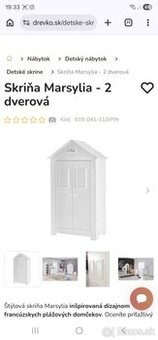 Predám detskú skriňu marsylia