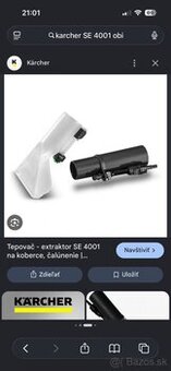 Kupim hubicu čalúnenie karcher se 4001