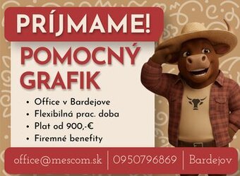 HĽADÁME POMOCNÉHO GRAFIKA