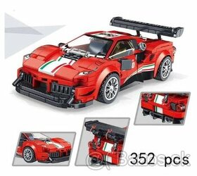 Lego stavebnica pretekarske auto (cervene 352ks)