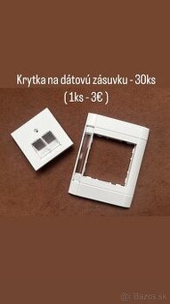 Hager zásuvky, krytky, koncovky, káble
