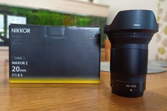 Objektív Nikon Z 20mm f1,8 S -stav ako nový, komplet balenie