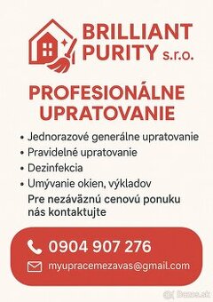 Profesionálne upratovacie služby