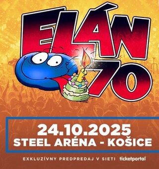 Predam 2x listok na koncert ELAN - 24.10.2025 - Kosice