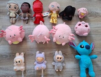 Plyšové postavičky Star Wars, Pokémon, Stitch, Labubu