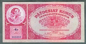 Staré bankovky 50 korun 1929 NEPERFOROVANA pěkný stav