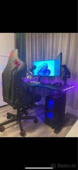 Herný stôl HALDUM – štýlový RGB stôl pre hráčov