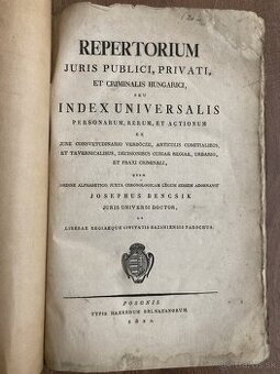 (právo/Bratislava) Repertorium juris publici, 1821