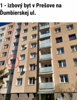 1 - izbový byt v Prešove na Ďumbierskej ul.