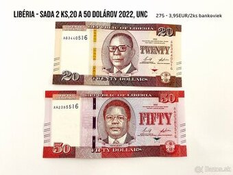 ROZPREDAJ ZBIERKY - bankovky UNC - SADY BANKOVIEK, sada T