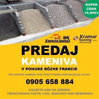 Predám strky piesky kamenivo - sýpke materiali