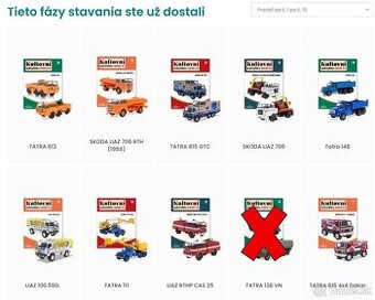 Modely Deagostini - 9 ks - SPOLU, NIE JEDNOTLIVO
