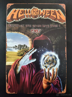 Plechová retro tabuľa HELLOWEEN