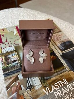 Náušnice v tvare listov so vsadenými zirkónmi