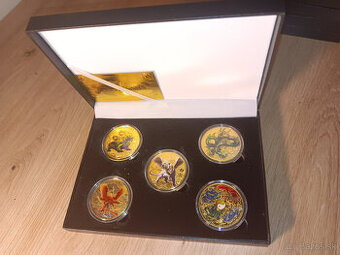 pozlatene  pamatne mince  DINOSAURI