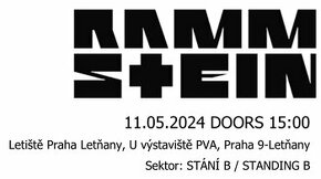 Lístky - Rammstein PRAHA 11.5