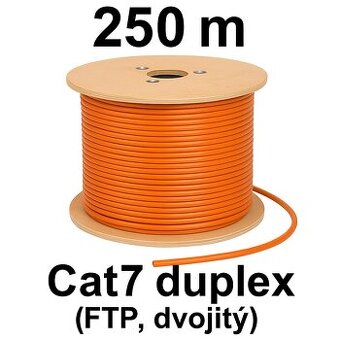 250 m internetový kábel Cat7 duplex (FTP, dvojitý)