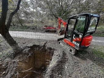 Zemné práce a výkopove práce minibagrom Kubota , bager
