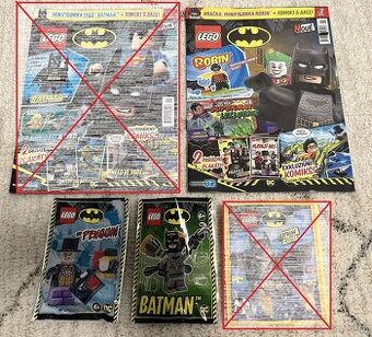 Lego BATMAN 2ks Minifigurky + 1ks Časopisy