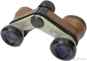 Vintage divadelné kukadlá ROW Rathenow Theastar + kožené puz