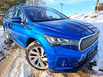 Škoda Enyaq iV 60,modrá RS metalíza,132kW,kamera,LED