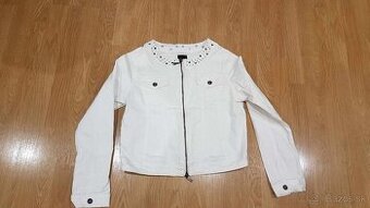 Biela rifľová bunda v. 42