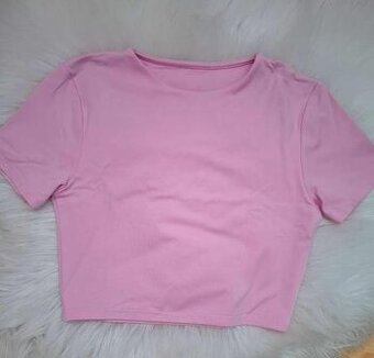 Ružové tričko / crop top