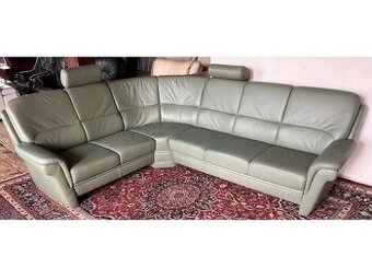 Luxusní rohová kožená sedací souprava, 3009