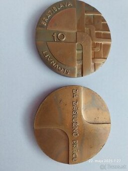 Medaily Slovnaft 10 rokov, 15 rokov