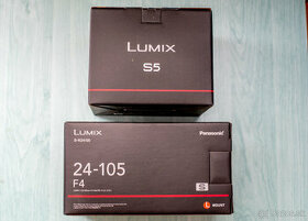 Predám set Panasonic DC-S5 + Lumix 24-105mm f4 Macro OIS