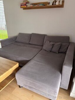 Rozkladací gauč sivý s úložným, šírka 250cm hĺbka 200,140cm