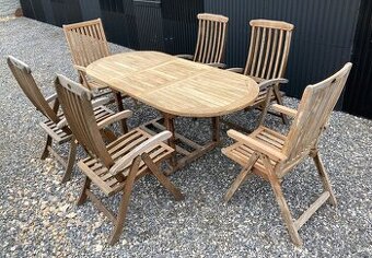 LACNO - TEAK - Roztahovaci stol a 6 poloh.stoliciek