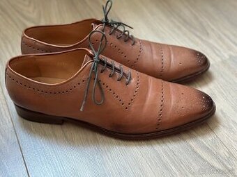 Elegantné formálne topánky BROGUE OXFORD – ručná výroba