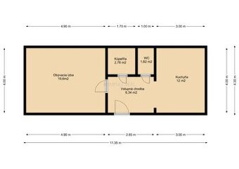 NA PREDAJ 1 izbový byt, 43m2, Prešov, sídl. Šváby
