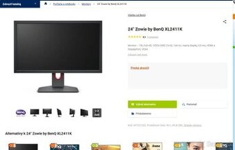 24" Zowie by BenQ XL2411K 144hz