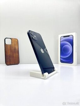 iPhone 12 BLACK TOP STAV 100% BATÉRIA+SKLO+KRYT