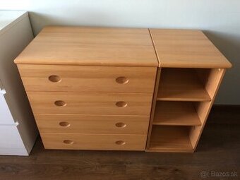 Masivny nabytok Domestav, 2x komoda, skrinka