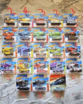Hotwheels ameriky, Dodge, Pontiac, Ford, Chevrolet