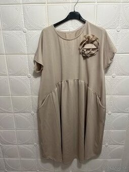 Bezove oversize šaty