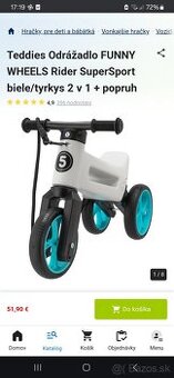 Teddies održadlo funny wheels 2v1