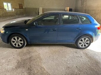 AUDI A3 1.6 benzín, 75 kW, r. 2006, modrá metalíza