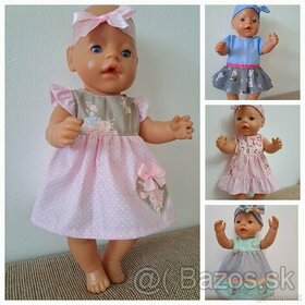 Rôzne šatičky pre 43 cm baby born bábiky