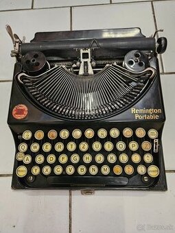 Starožitný písací stroj značka Remington-portable cena 40€
