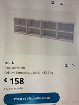 skrinka Ikea Besta - knižnica, regál