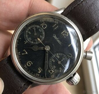 Hanhart Monopusher Pilot Chronograph z druhej svetovej vojny